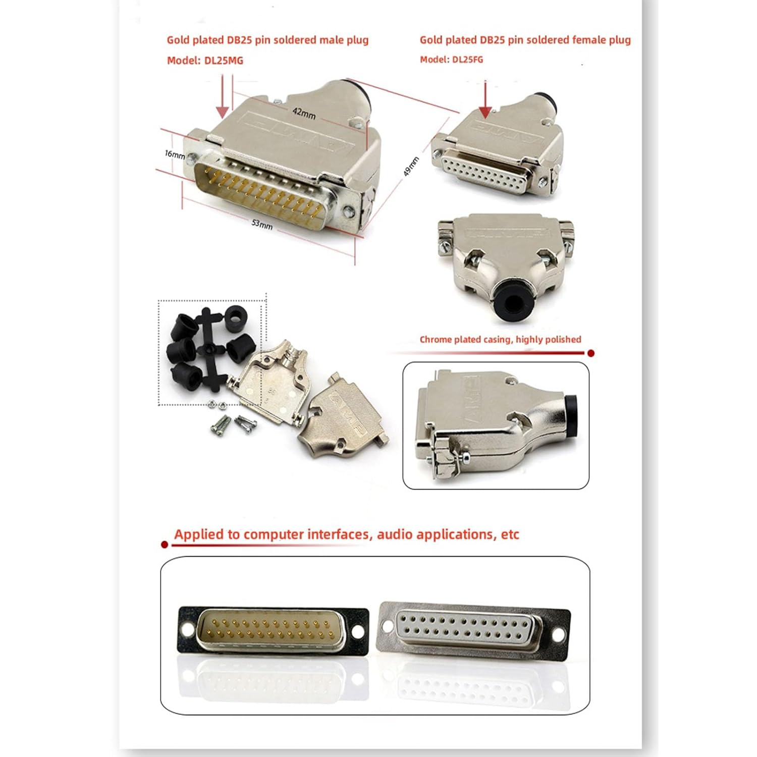 Professional DB25 Male to 8 XLR 3Pin Male High Shielded Eight Channel Analog Audio Signal Cable for Multi Track Machine Mixing Console PVC Cable 1.5Meter