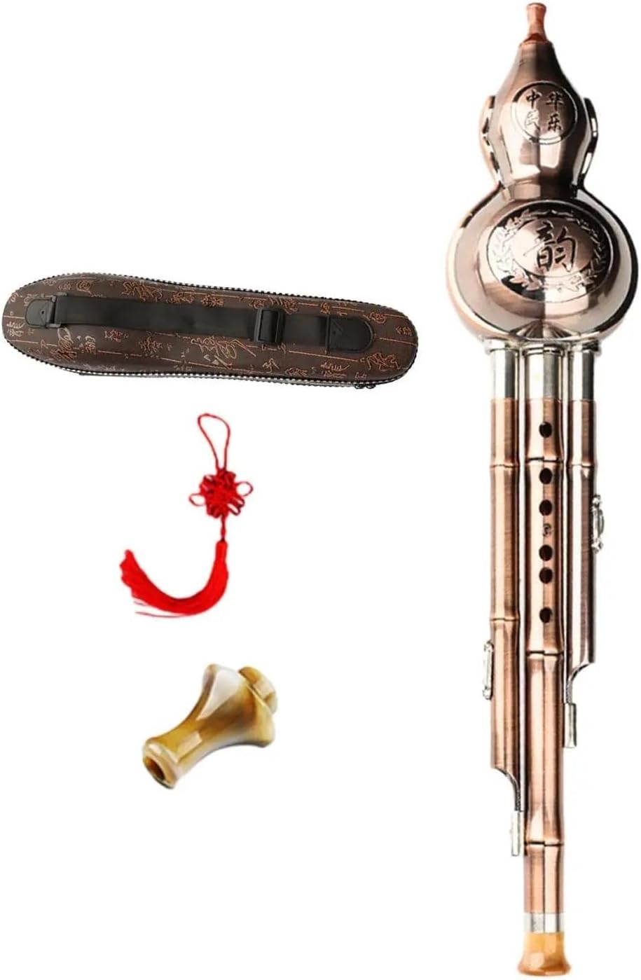 Hulusi Flute Hulusi Flute Instrument Wind Instrument Woodwind Practice Stage Concert Music Learning Gifts(C)