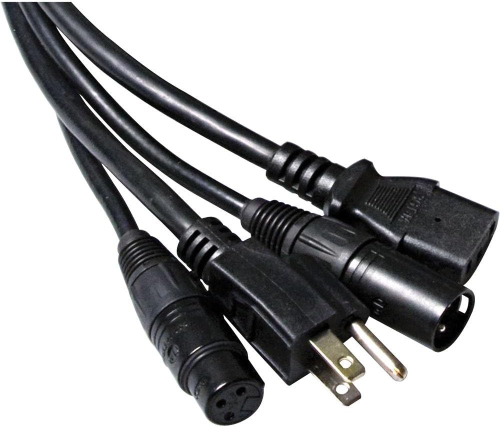HOSA 75-Foot Powered Speaker Cable XLR3F & NEMA 5-15P to XLR3M & IEC C13