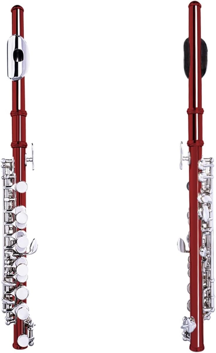 Crimson Piccolo Half-Size Flute Silver Plated C Key Cupronickel with Padded Box Woodwind Instrument Flutes