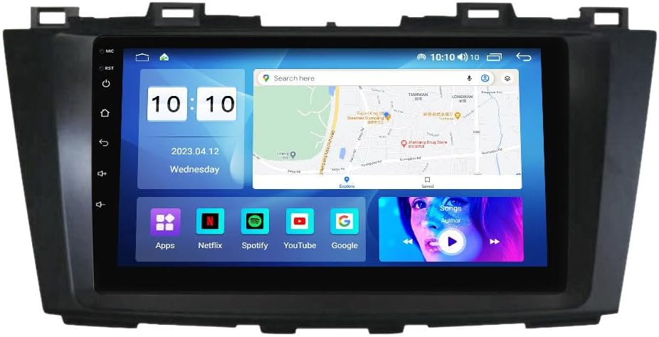 Android Car Stereo for Mazda 5 2010-2015,9 inch IPS Touchscreen with Upgrade Wireless CarPlay & Android Auto,WiFi/GPS,Support SWC and Subwoofer,8-Core 8G+256G