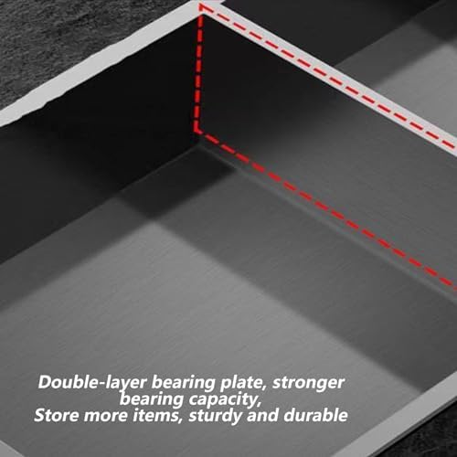 Shower Niche, Brushed Stainless Steel Shower Niche - Square Bathroom Shelf for Organizing Shampoo & Toiletries, 24