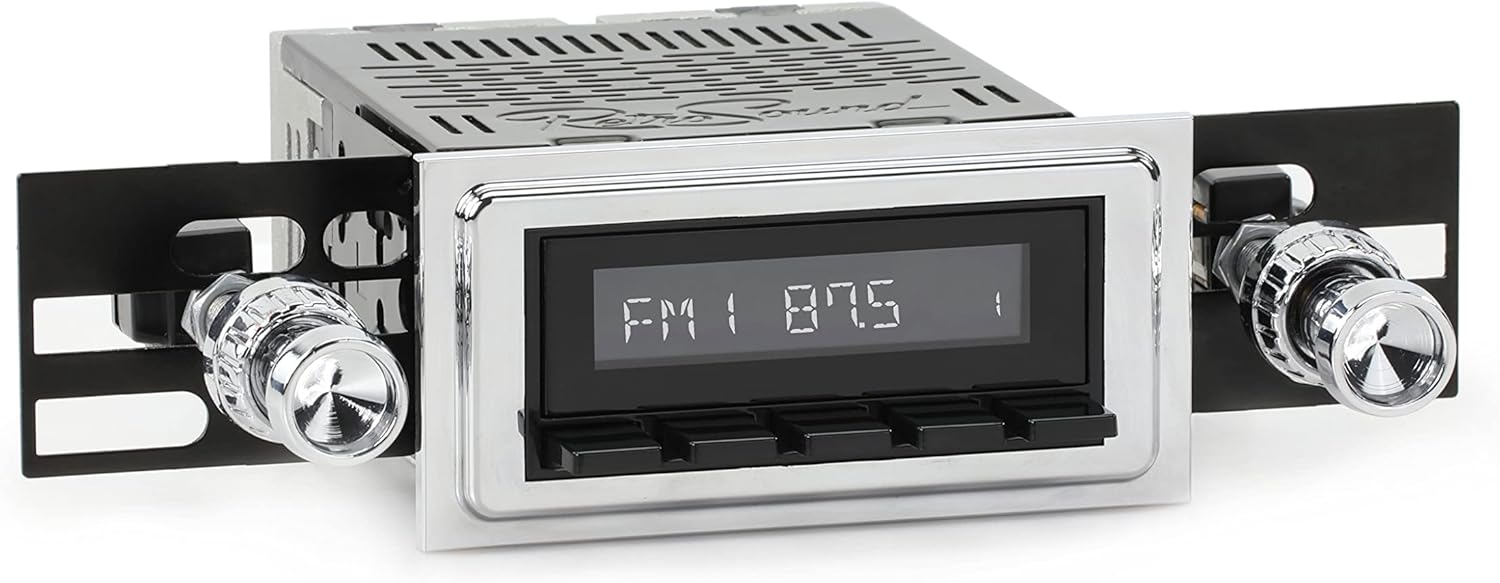RetroRadio Compatible with 1964-67 Pontiac Tempest Features Include Bluetooth, USB, AM/FM HB-M2-112-04P-74PPT1