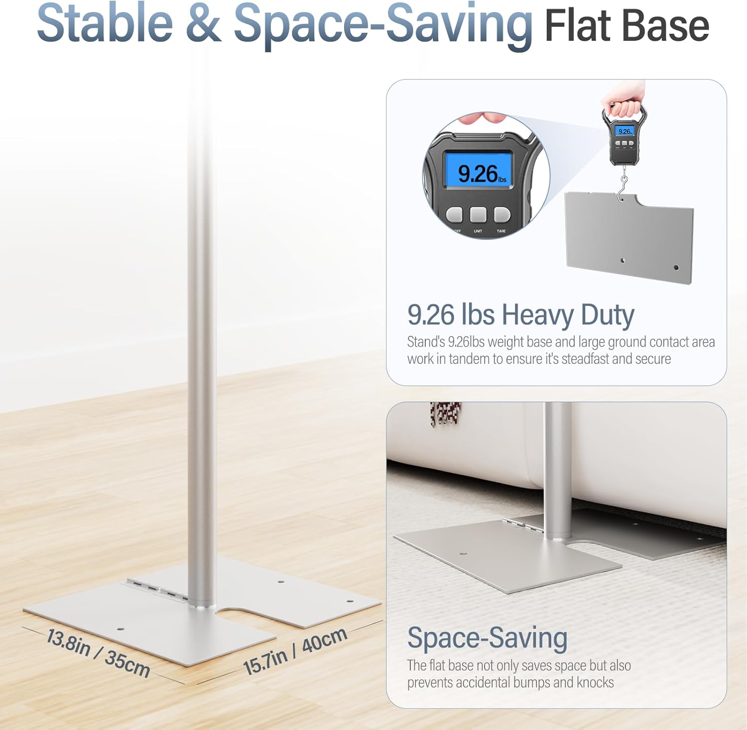 EMART Heavy Duty Backdrop Stand, 10x10Ft Adjustable Pipe and Drape kit with 9.26 LBS Steel Flat Base, Sturdy Metal Diy Photo Background Frame for Parties, Events, Wedding, Photography - Silver