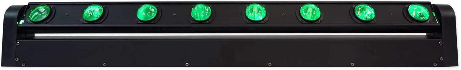 Rockville MOTIONSTRIP Bundle: (4) Motorized Moving Head RGBW Color Strip Wash Beam Bars, (4) RLB60 Carry Bags, 270° Motorized Rotation, DMX 512, for DJs Stages Clubs, 8-Items