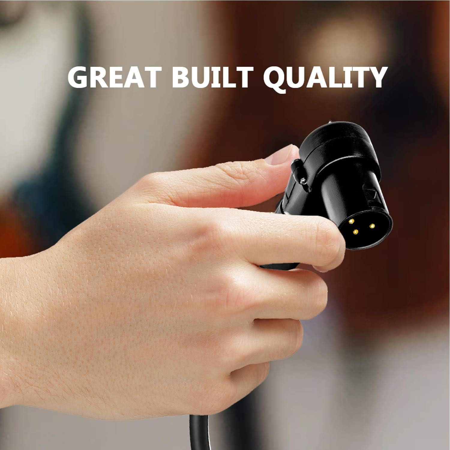 Balanced XLR Cable Right Angle Male to Right Angle Female - 75 Feet Orange - Pro 3-Pin 90 Degree Microphone Connector for Audio Interface or Mixer for Live Performance & Recording