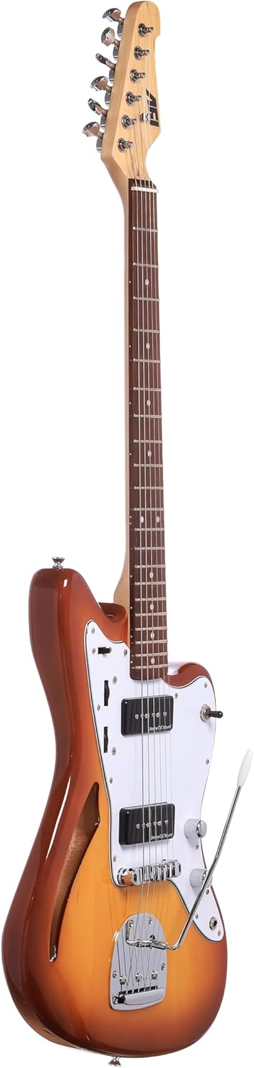 IYV IJG-200 TSB Strat Solid-Body Electric Guitar, Tobacco Sunburst
