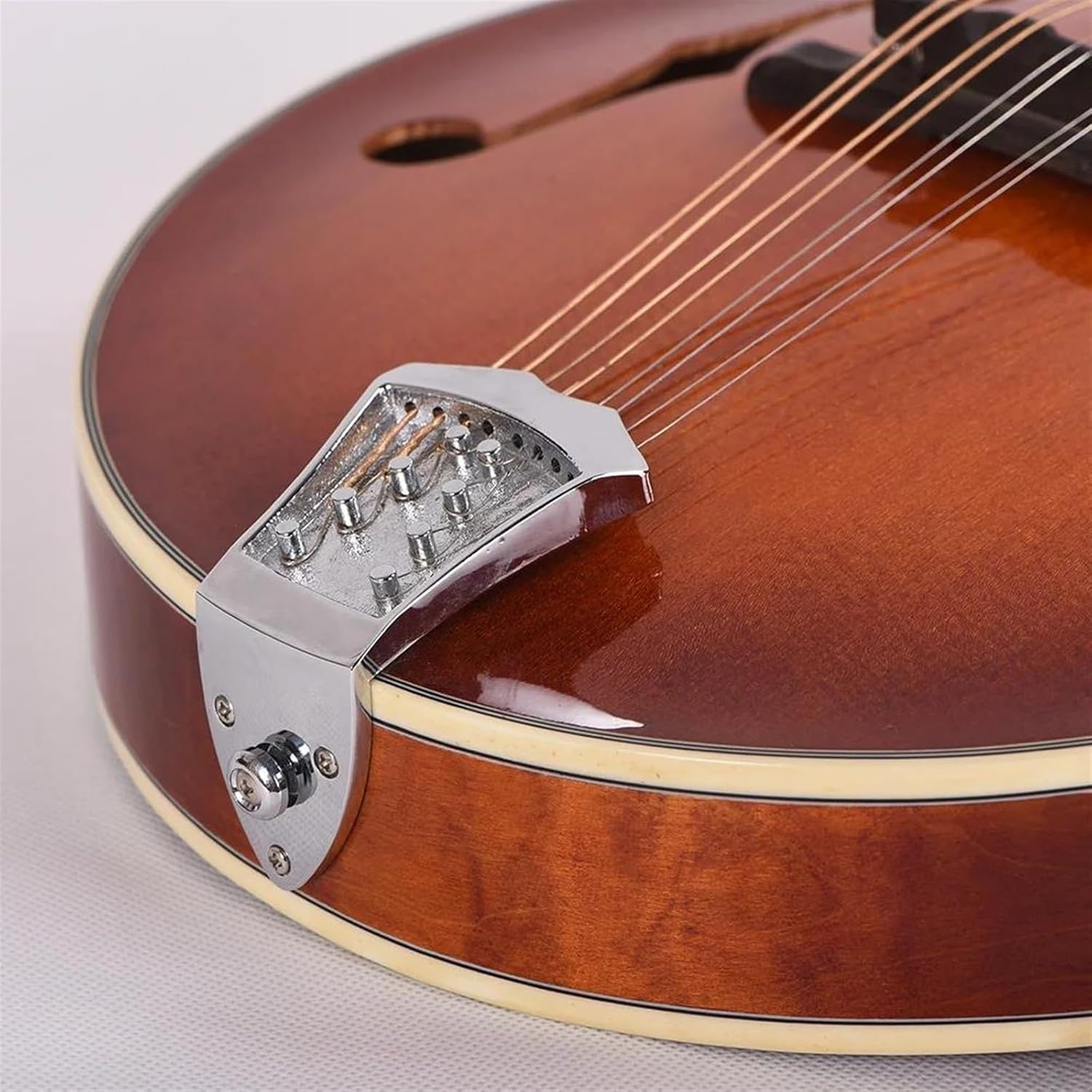 Adult Mandolin Musical Instrument Handmade F Style Mandolin Solid Spruce Top Solid Flame Maple Side