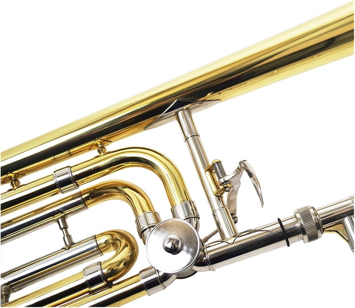 Adult Trombone Instrument Modulated Trombone In B Flat White Copper Tube Suitable For Beginners