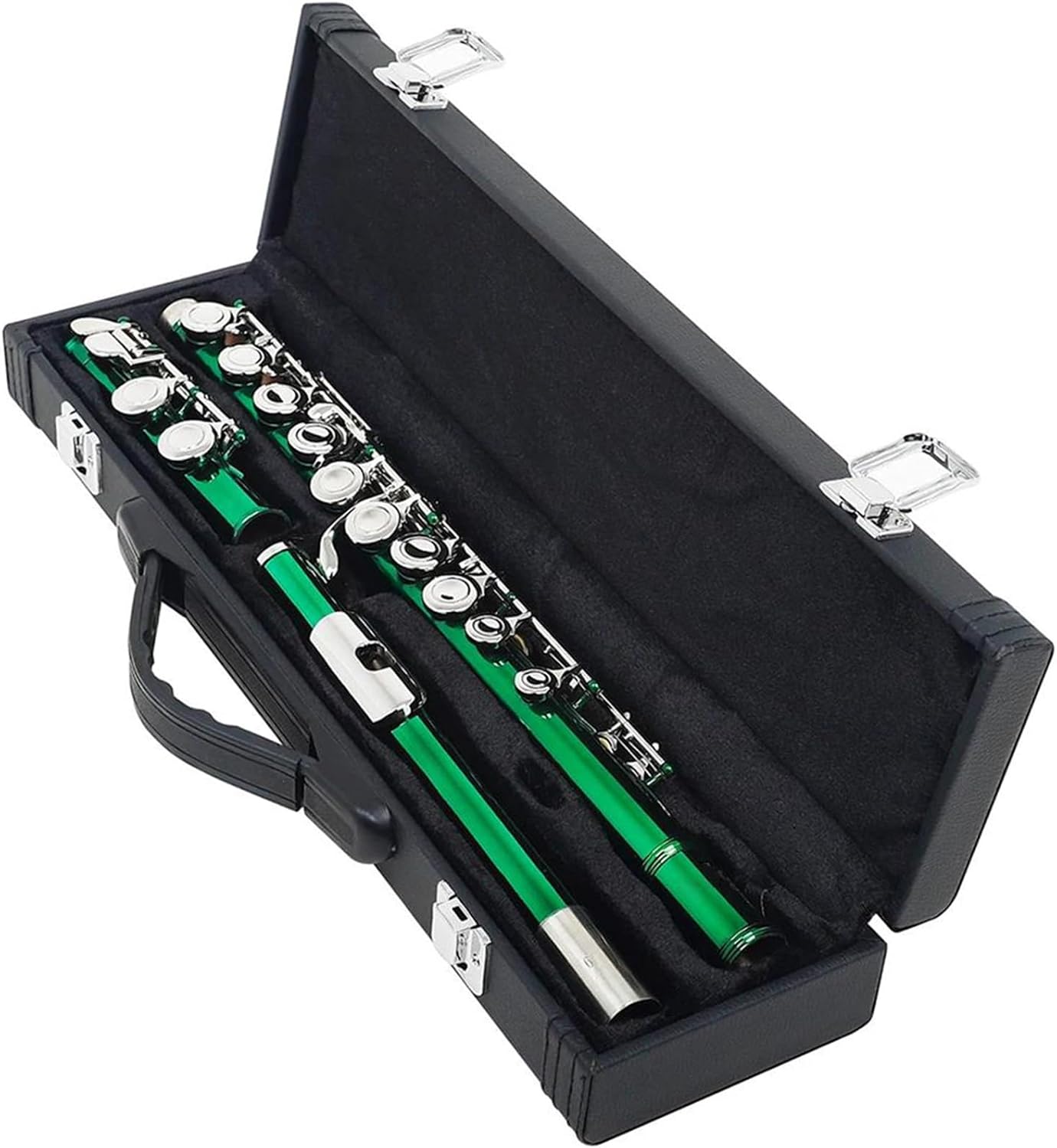 VBDEFRT Woodwind Instruments Flute 16Hole Musical Instrument With Case Hole Key Cupronickel Flute