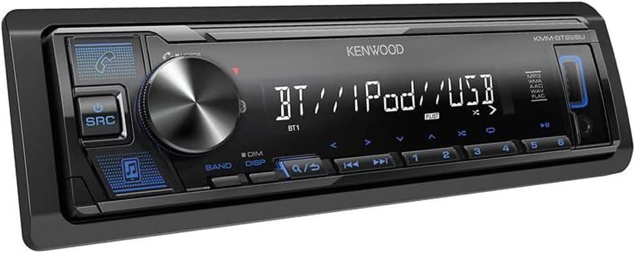 Kenwood KMM-BT228U Digital Media Receiver, Bluetooth, 1 Line Text Display (Certified Refurbished)