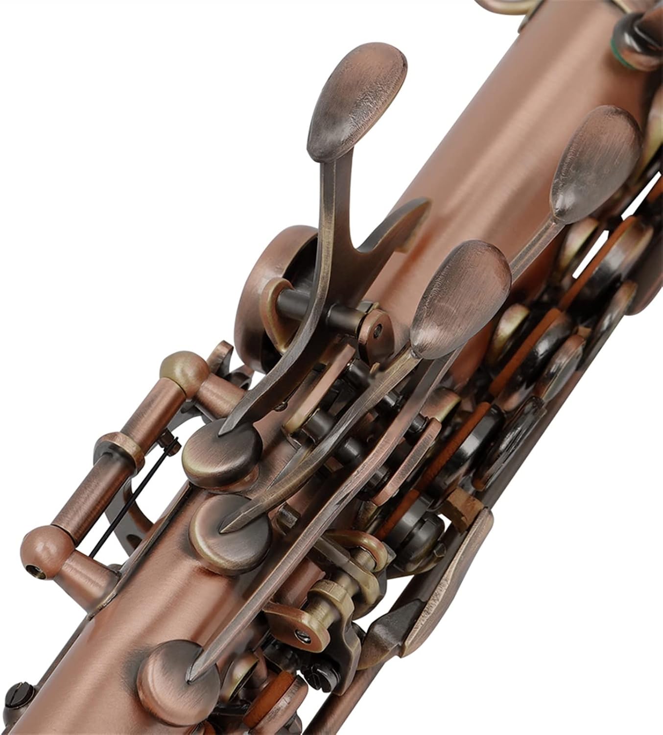 Sax Beginners Kit Saxophone Red Antique Imitate Classical Carve Pattern Sax Abalone Shell Buttons Mouthpiece Wind Instrument Accessories Wind Instrument