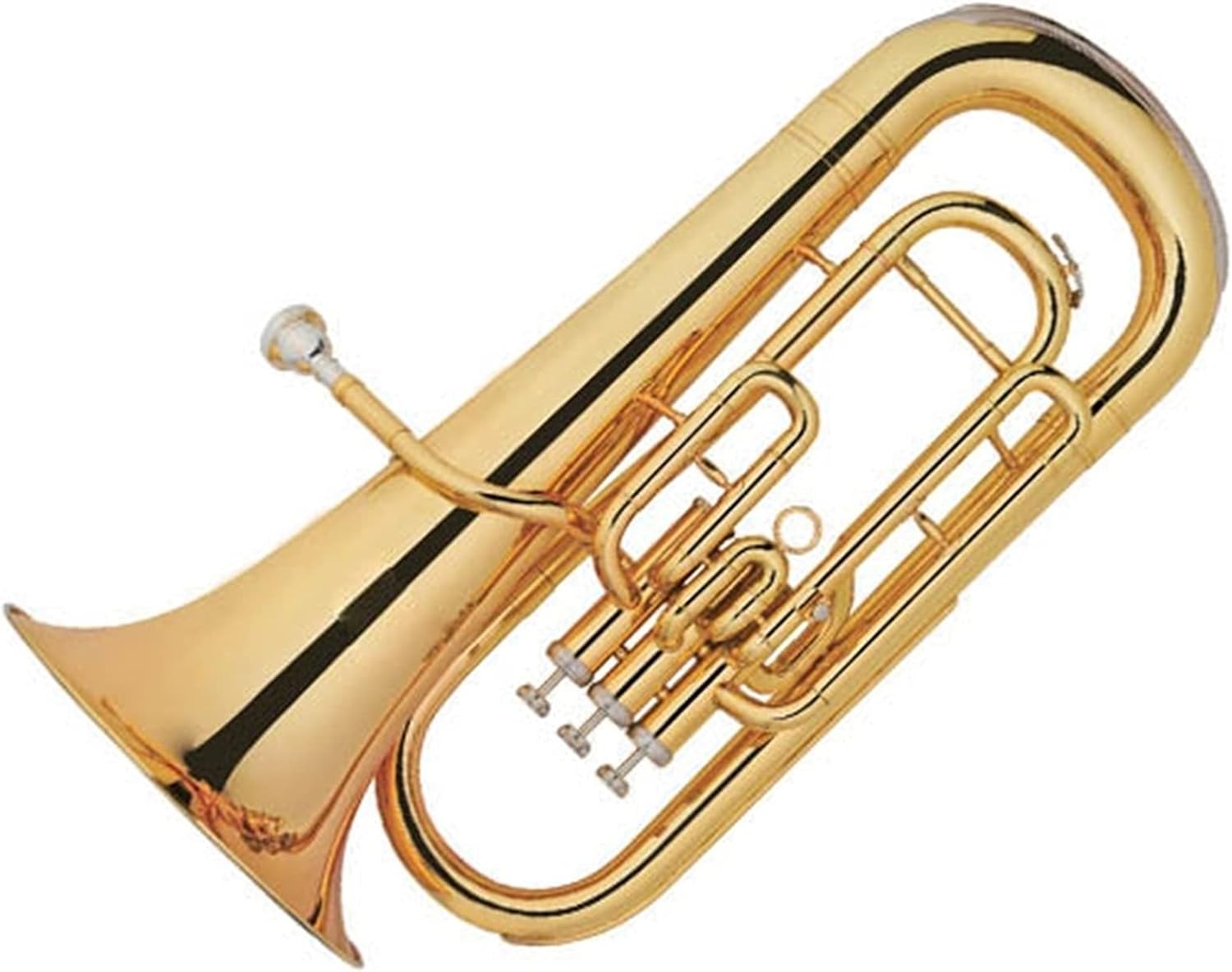 Gold Lacquer Brass Euphonium 3 Pistons Tone Bb Student Euphonium