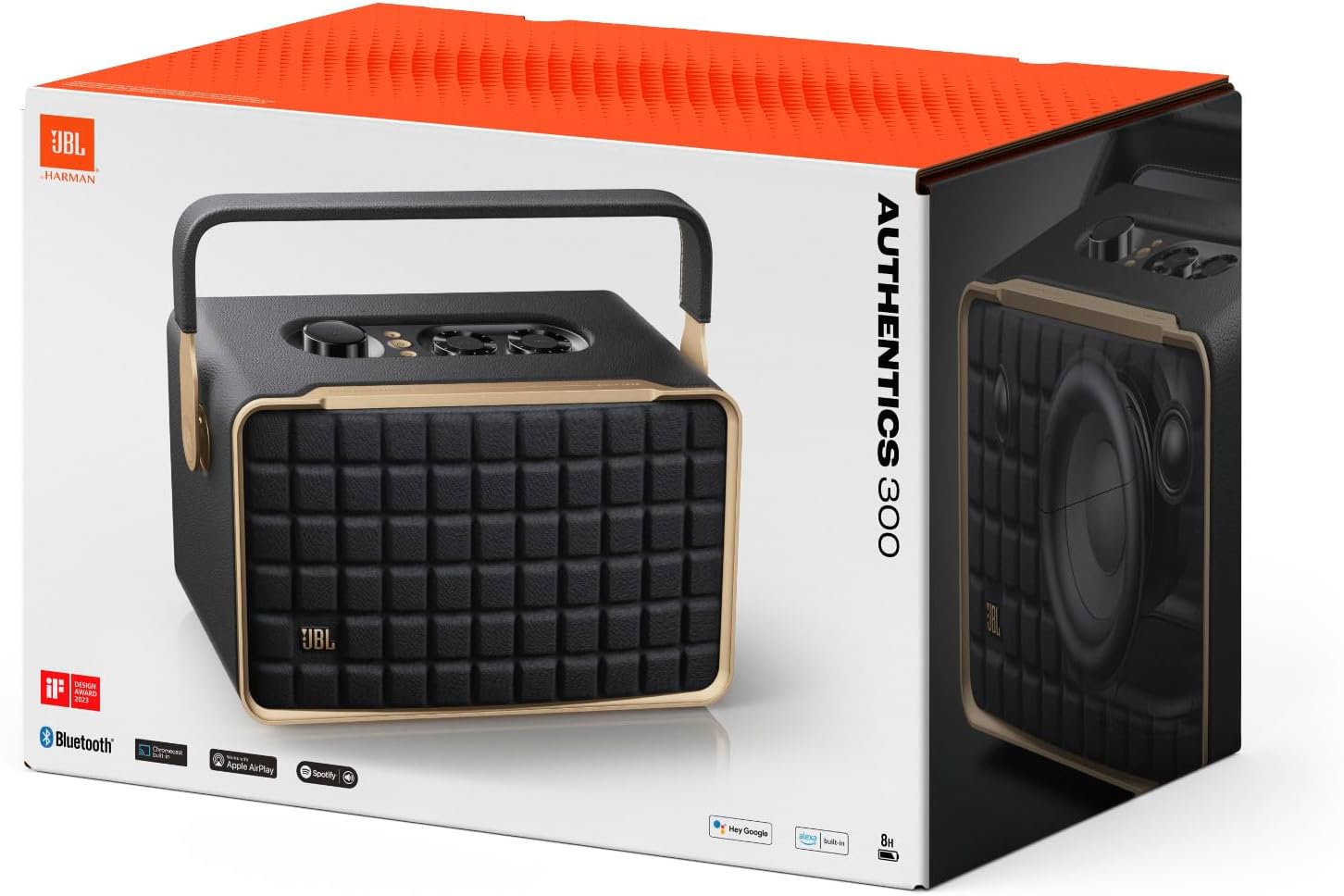 JBL JBLAUTH300BLKAM-Z Authentics 300 Portable Smart Speaker - Certified (Renewed)