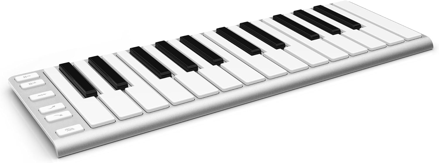 Xkey 25 USB MIDI Keyboard - Apple-Style Ultra-Thin Aluminum Frame, 25 Full-Size Velocity-Sensitive Keys, Polyphonic Aftertouch, Ultra-Low Latency, Simply Plug & Play on iPad, iPhone, Mac, PC