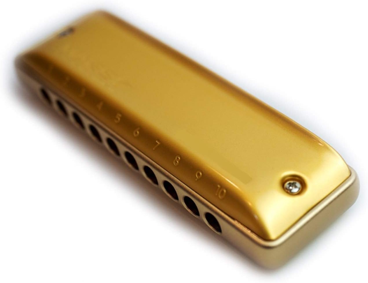 SUOFEILAIMU Golden Aluminum Comb Harmonica Musical Instrument (Color : Paddy E)