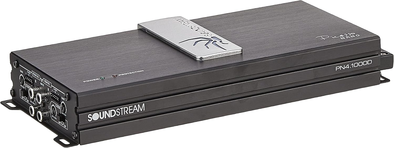 Soundstream PN4.1000D 1000W 4-Channel Picasso Nano Series Class D Amplifier, Gray