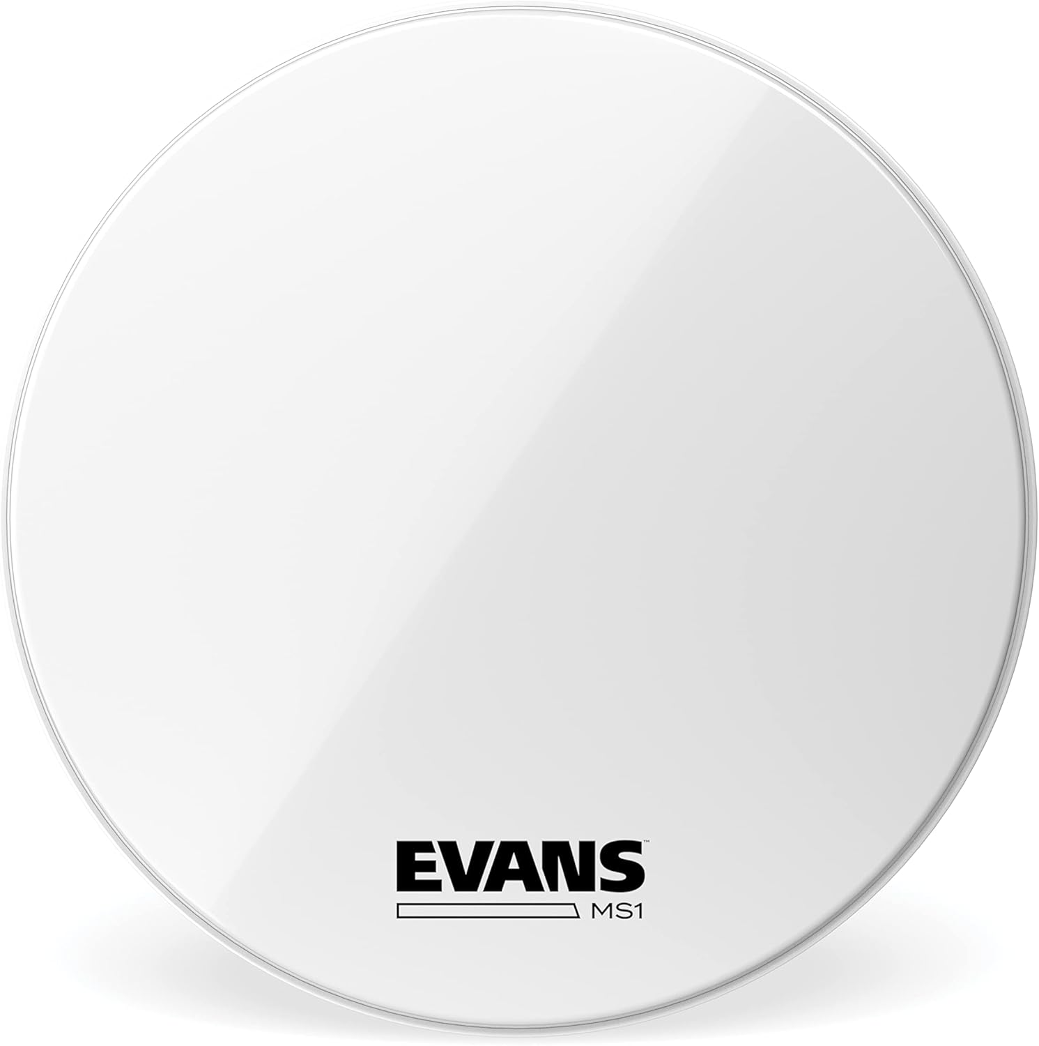 Evans MS1 White Marching Bass Drum Head, 24 Inch