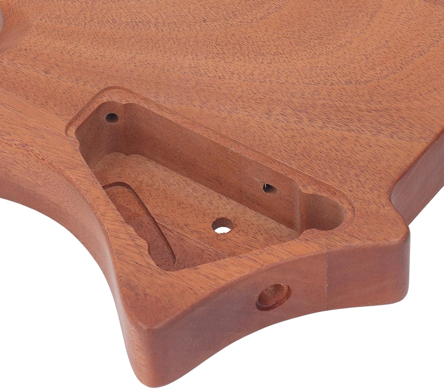 Mahogany Guitar, Unhed Electric Guitar, DIY 6 dless Parts, Polished Mahogany for Custom Builds with Prefabted Mounting Holes