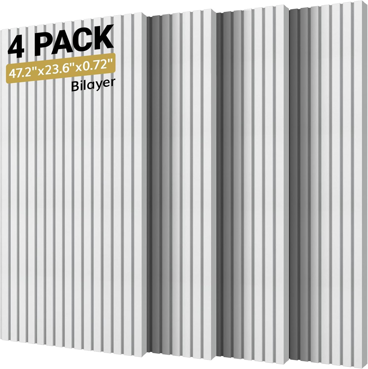TONOR Dual-Layer Thickened Acoustic Wall Panels Self Adhesive, 4 pack 47.2