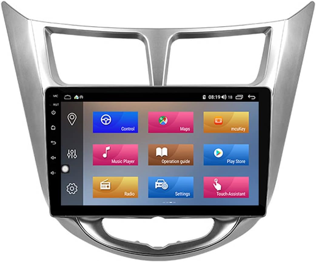 Double Din Car Stereo with Bluetooth Rear-View Camera 9 Inch Touch Screen Car Radio for Hyundai Solaris 1 2010-2016 Support Steering Wheel Control/Mirror Link/Carplay