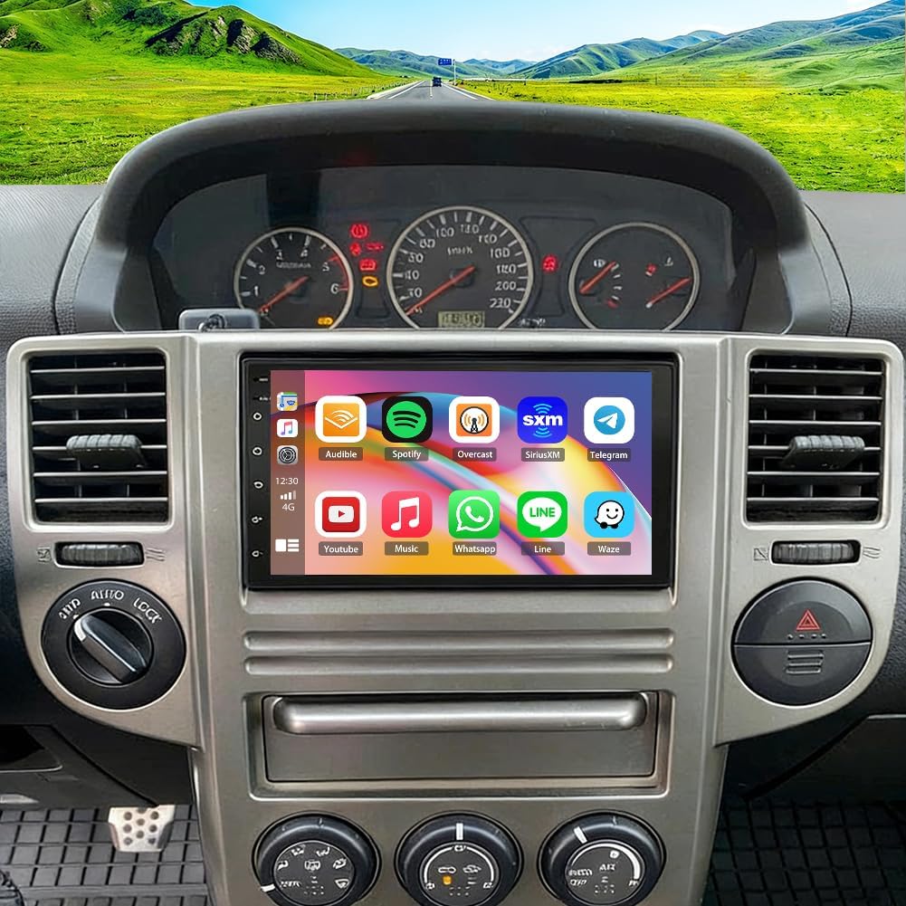 2+64G Double Din Radio Stereo for Nissan X-Trail 2001-2011 with Wireless Carplay & Android Auto,7 Inch Android 15 Car Audio Receiver GPS Navigation Unit with Bluetooth Head Unit WiFi SWC