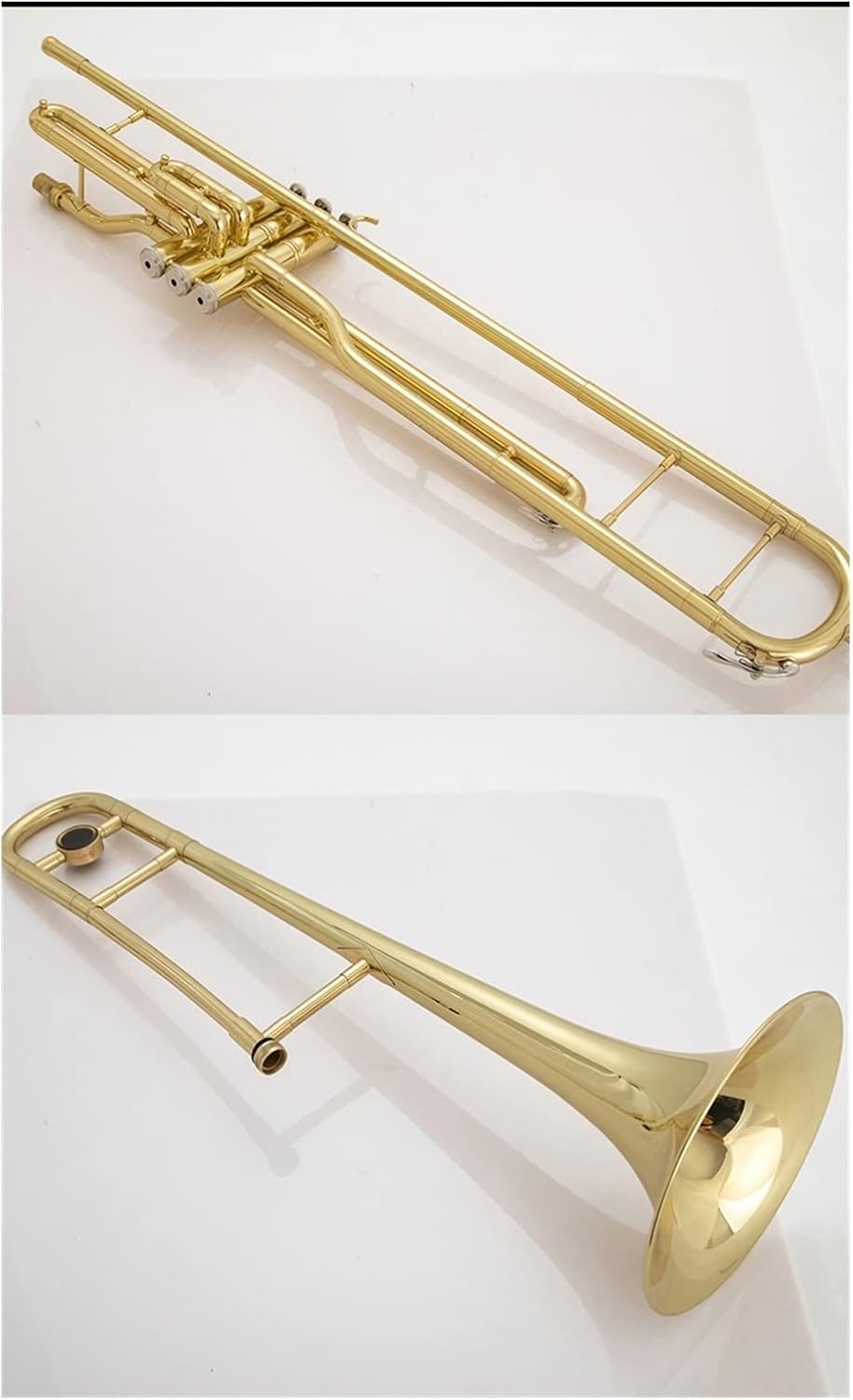 FLFL Student Trombone B Flat Key Piston Marching Trombone Musical Instrument
