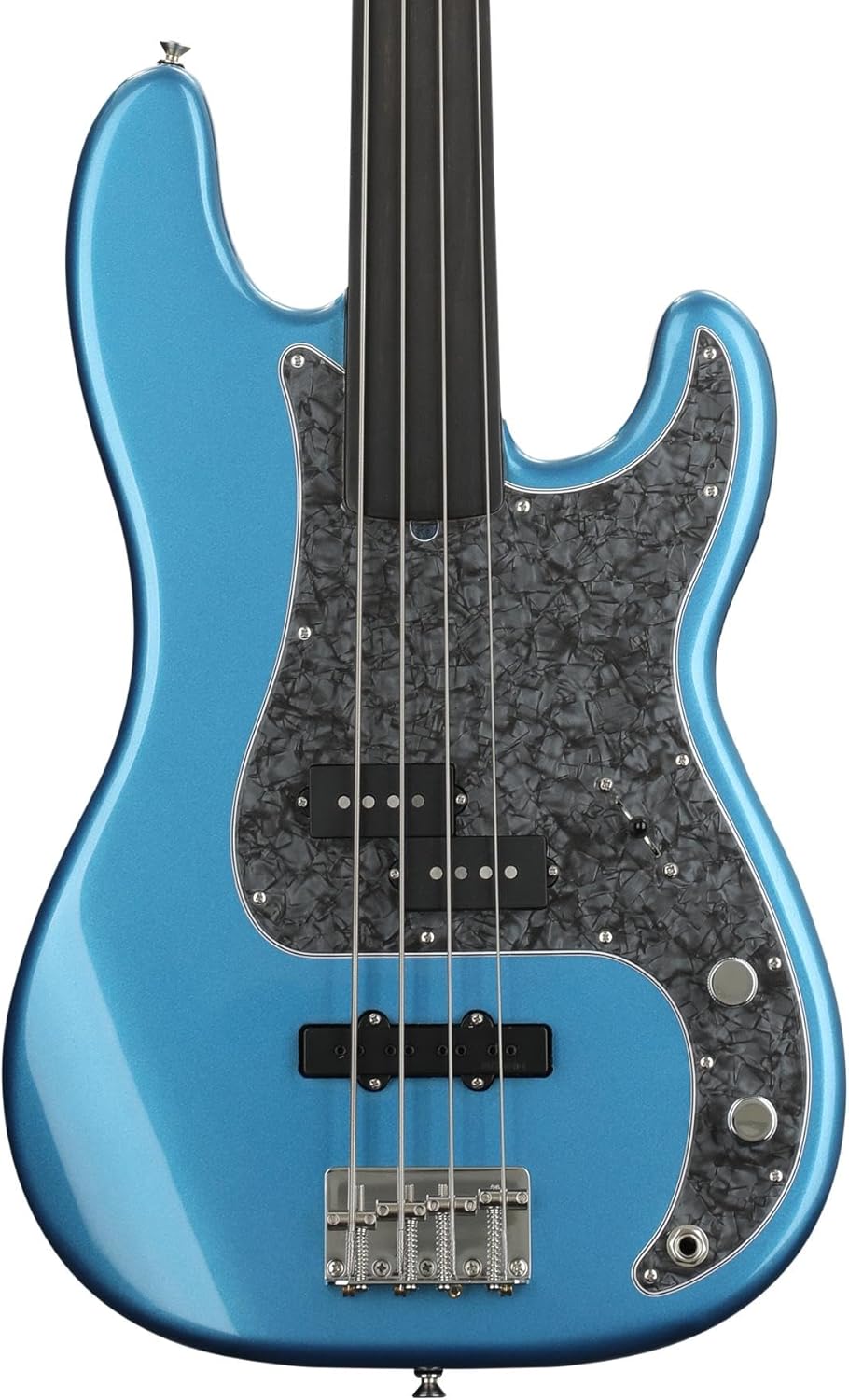 Fender Tony Franklin Precision Bass, Lake Placid Blue, Fretless, Ebony Fingerboard