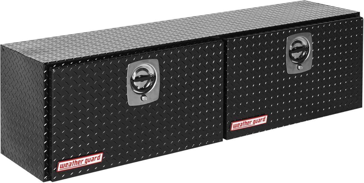 Weather Guard Model 365-5-02 Super Hi-Side Truck Box, Aluminum, Gloss Black, 10.8 cu ft capacity