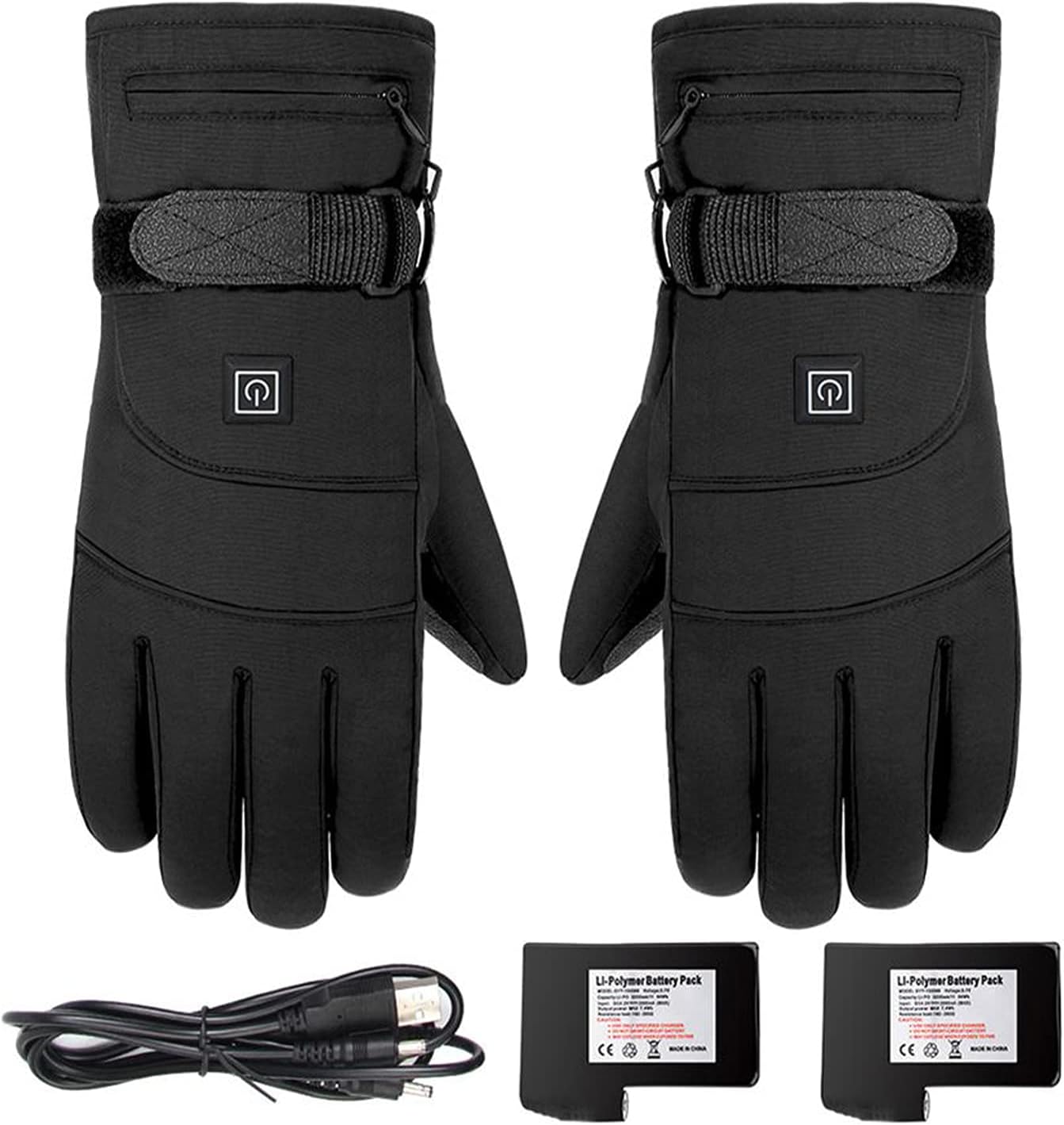 HB1 Heated Gloves Waterproof Heated Rechargeable Touchscreen Heating Ski Gloves Powered Motorcycle Racing Riding Gloves Cold Protection
