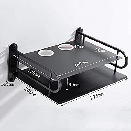 WiFi Router Shelf, Wall Mount Organizer and Cable Management Floating Shelving for Home and Office, Metal Panel with Vented Airflow