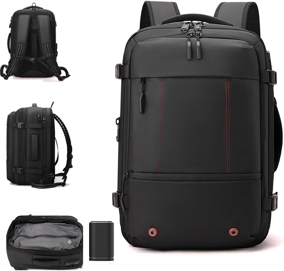 Vacuum Compression Travel Backpack,Anti-Theft Laptop Backpack,Dry Wet Separation,Large Capacity Business&Travel Backpack (Backpack + Air Pump)