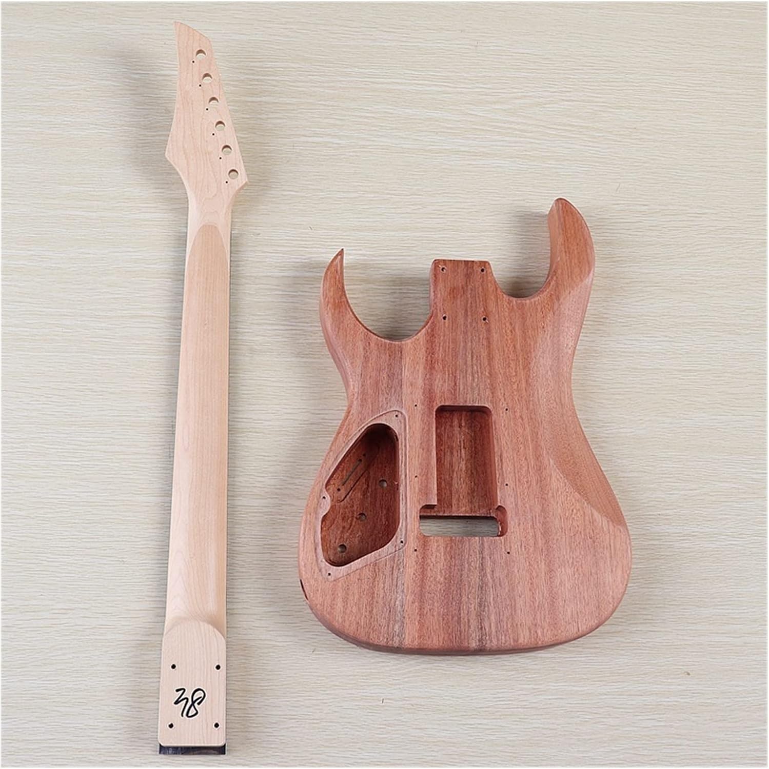 DIY Electric Guitar Kit Electric Guitar Kit 6 Strings Maple Neck Replacement Mahogany Guitar Body Rosewood Fretboard