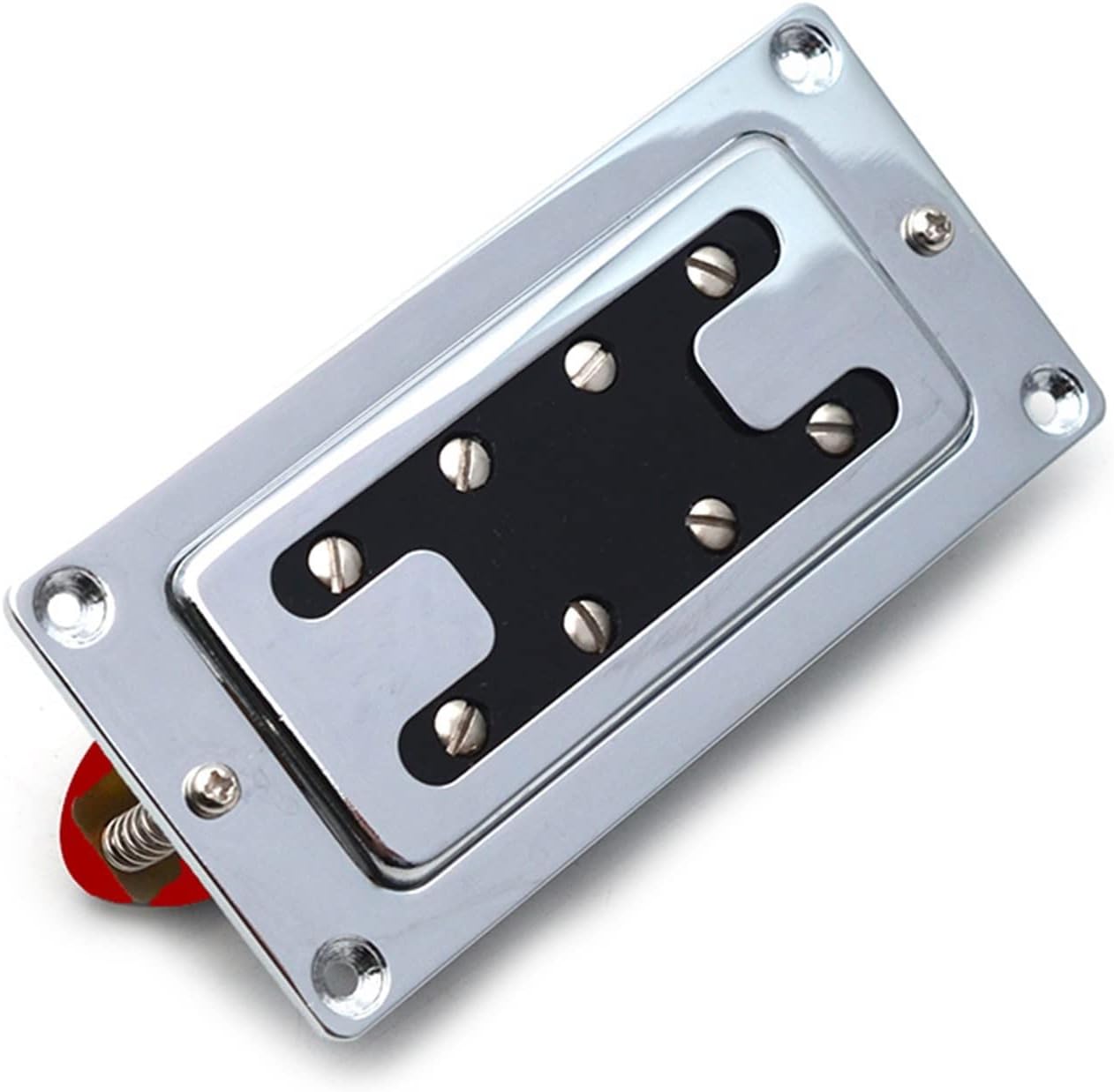 Guitar Pickups Mini Style Two Line 8 Hole Electric Bass Humbucker Pickup Neck and Bridge Pickup Set (Color : 02)