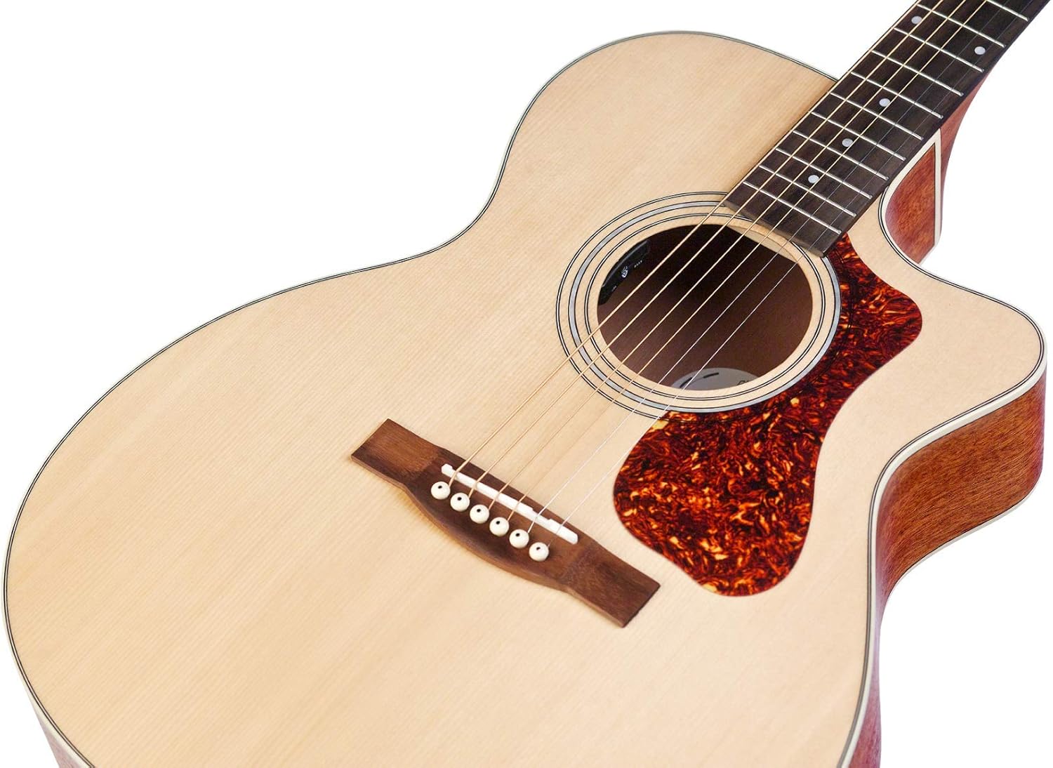 Guild Guitars OM-240CE Acoustic Guitar, Natural, Archback Solid Top, Westerly Collection