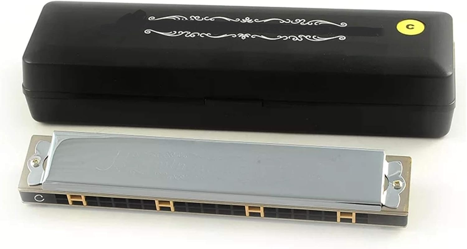 SUOFEILAIMU 21 Holes Tremolo Harmonica Key of C Harp Brass Reeds Wood/ABS Comb Musical Instruments (Color : Key of G)