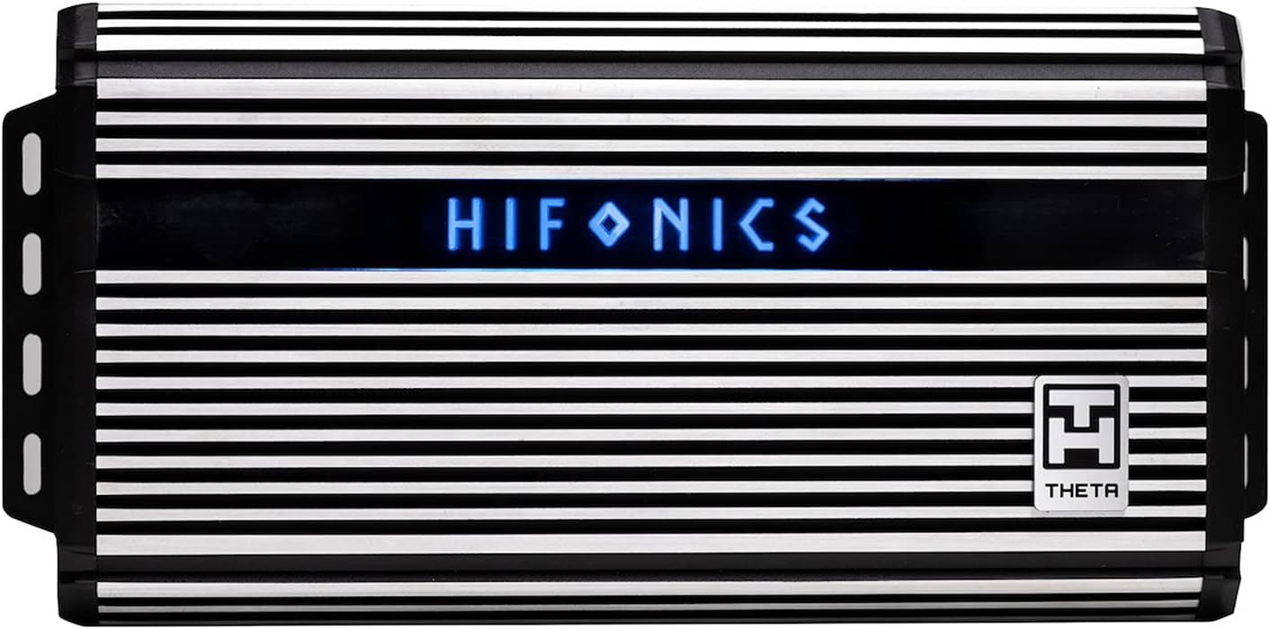 Hifonics ZTH-2225.1D Zeus Theta Compact Mono Channel Car Audio Amplifier (Silver) – Class D Amp, 2200-Watt, Onboard Electronic Crossover, Built-in Bass Control, Bass Remote Included