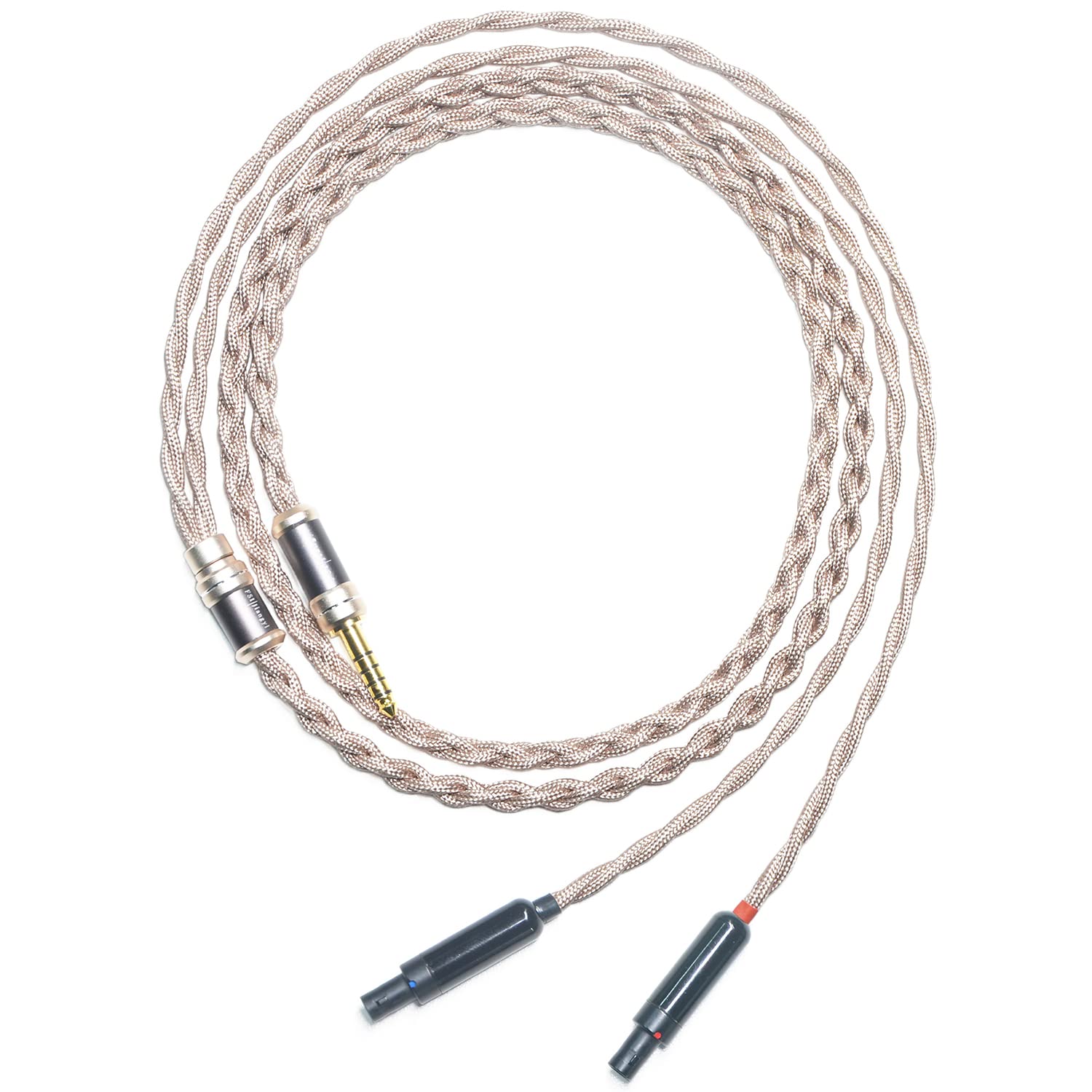 6N Single Crystal Copper Headphone Cable for Sennheiser HD 800 HD 800 S HD 820 4.4mm Balanced Hi-Fi Headphone Audio Upgrade Cable (4Pin XLR Plug)