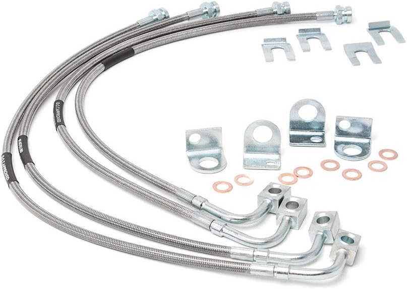 Rough Country Stainless Brake Lines for Jeep Wrangler JK w/4-6