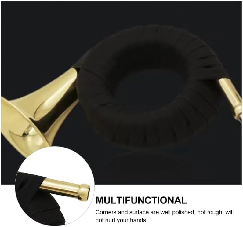 B Flat Hunting Horn Professional Brass Instrument with Clear Tone | Small French Waldhorn Mellophone for Marching Band, Stage Performance, Outdoor Ceremony | Durable Polished Brass Finish