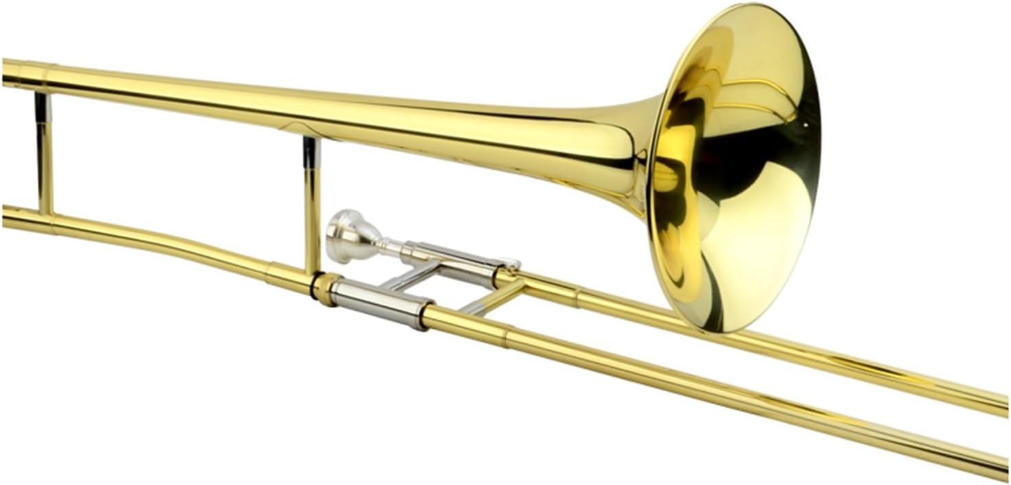 Adult Trombone Instrument Alto Trombone B Flat Professional Adult Performance Instrument Painted Gold(Gold)