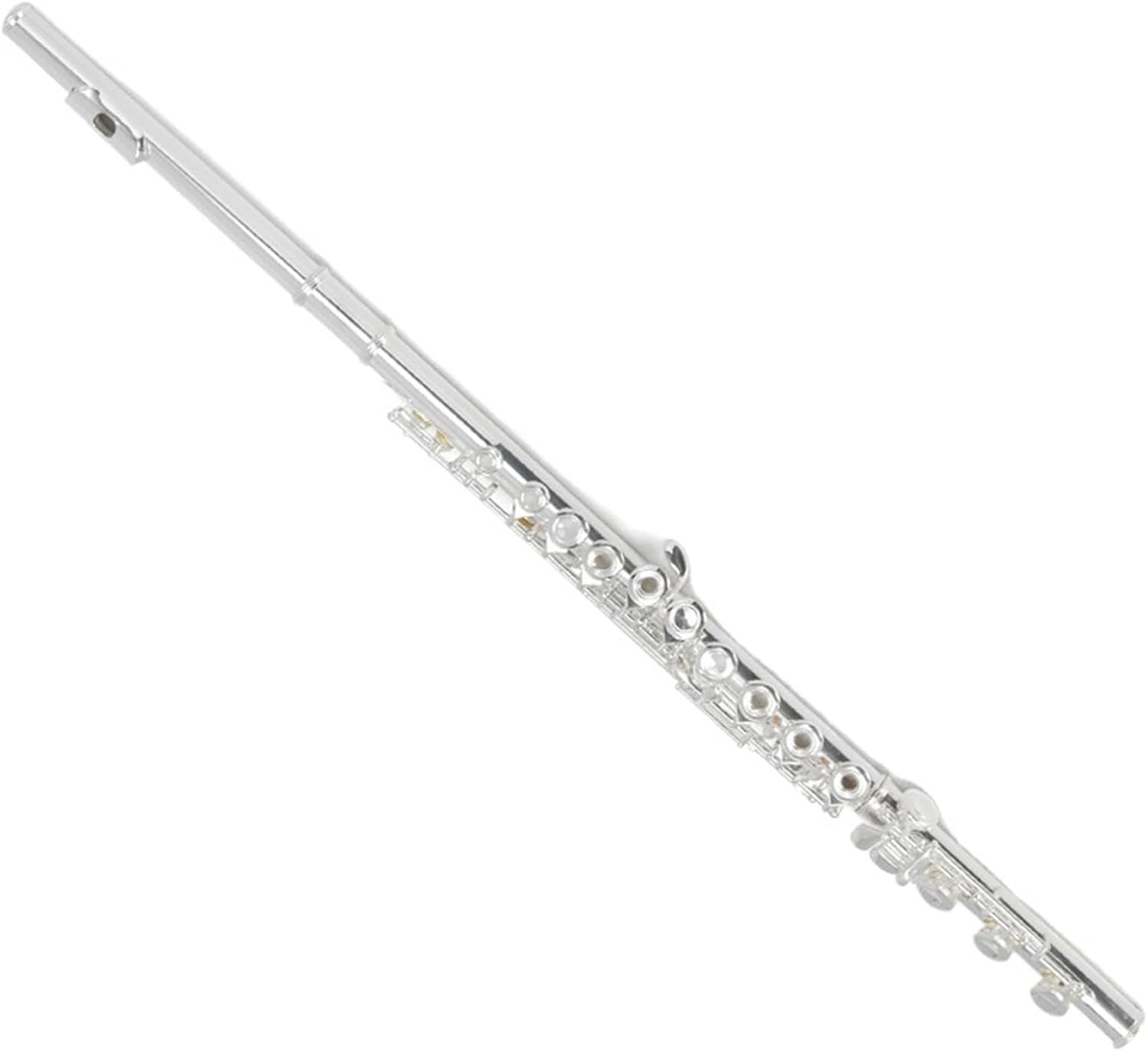 17-hole E-key Nickel-plated Silver Open-hole C-key Flute Performance Flute Woodwind Instrument