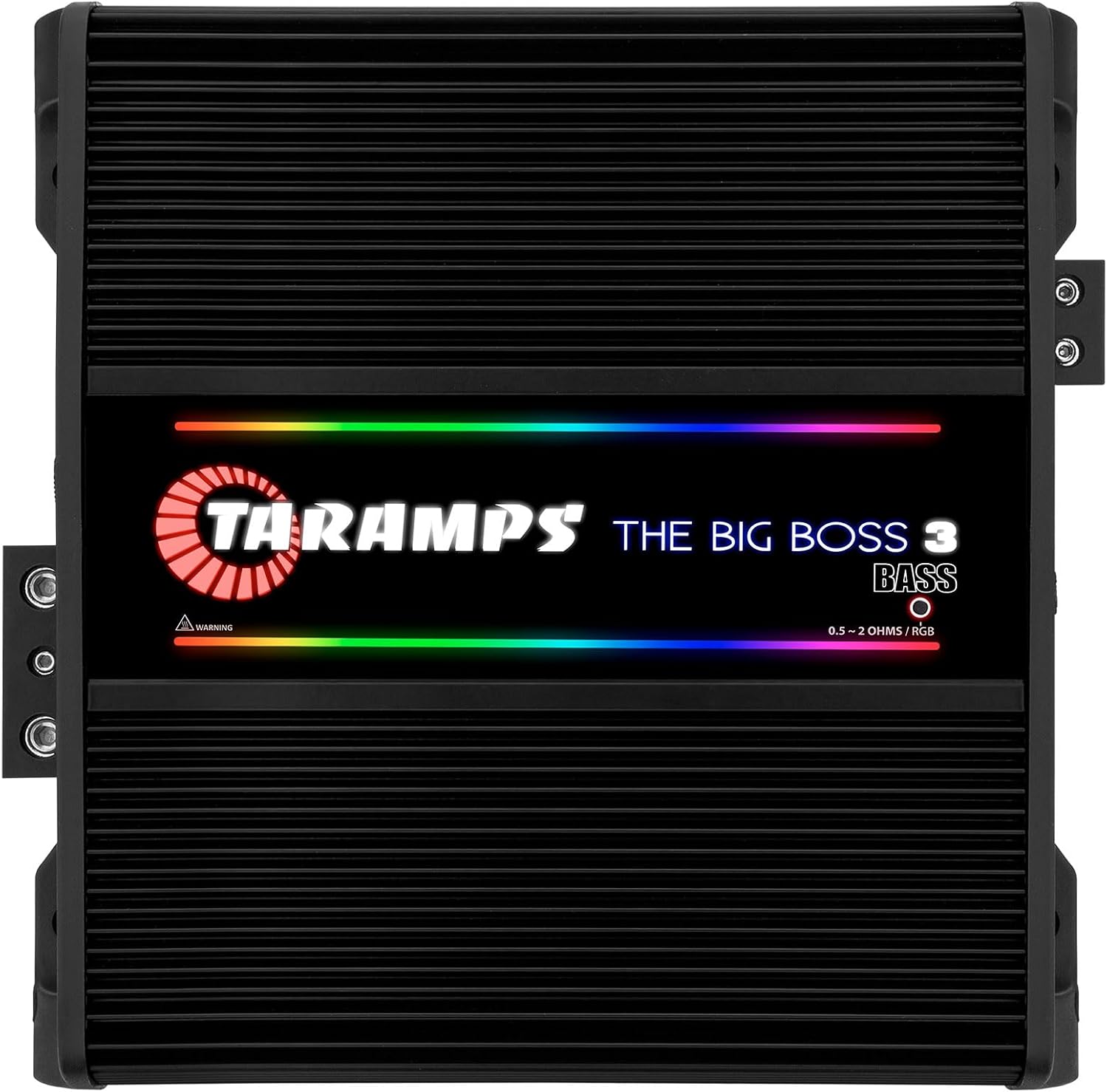 Taramp's Taramps The Big Boss 3 Bass Black Color Amplifier 0.5 to 2 Ohms 3000 Watts RMS 108 RGB Effects, Multi Impedance, Monoblock Class D, Smart 3k Car Audio