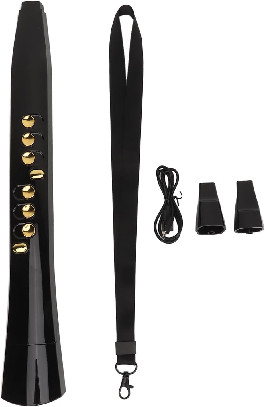 Electronic Wind Instrument, Mini Digital Synthesizer Rechargeable with Removable Mouthpiece, 94 Tones 12 Keys Portable Digital Saxophone for Practice, Performance