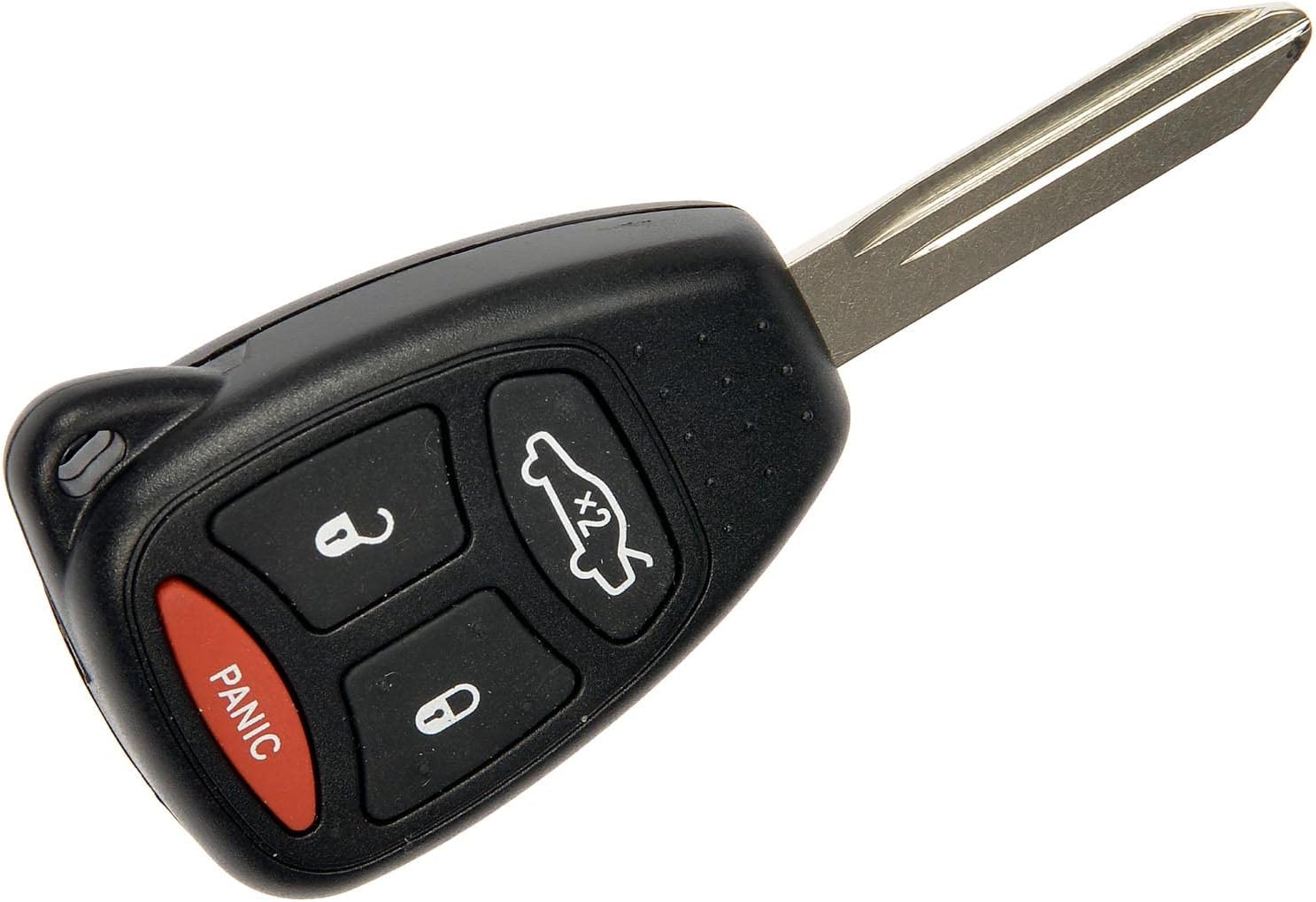 APDTY 158757 Keyless Entry Transmitter 4 Button Remote w/Key Black