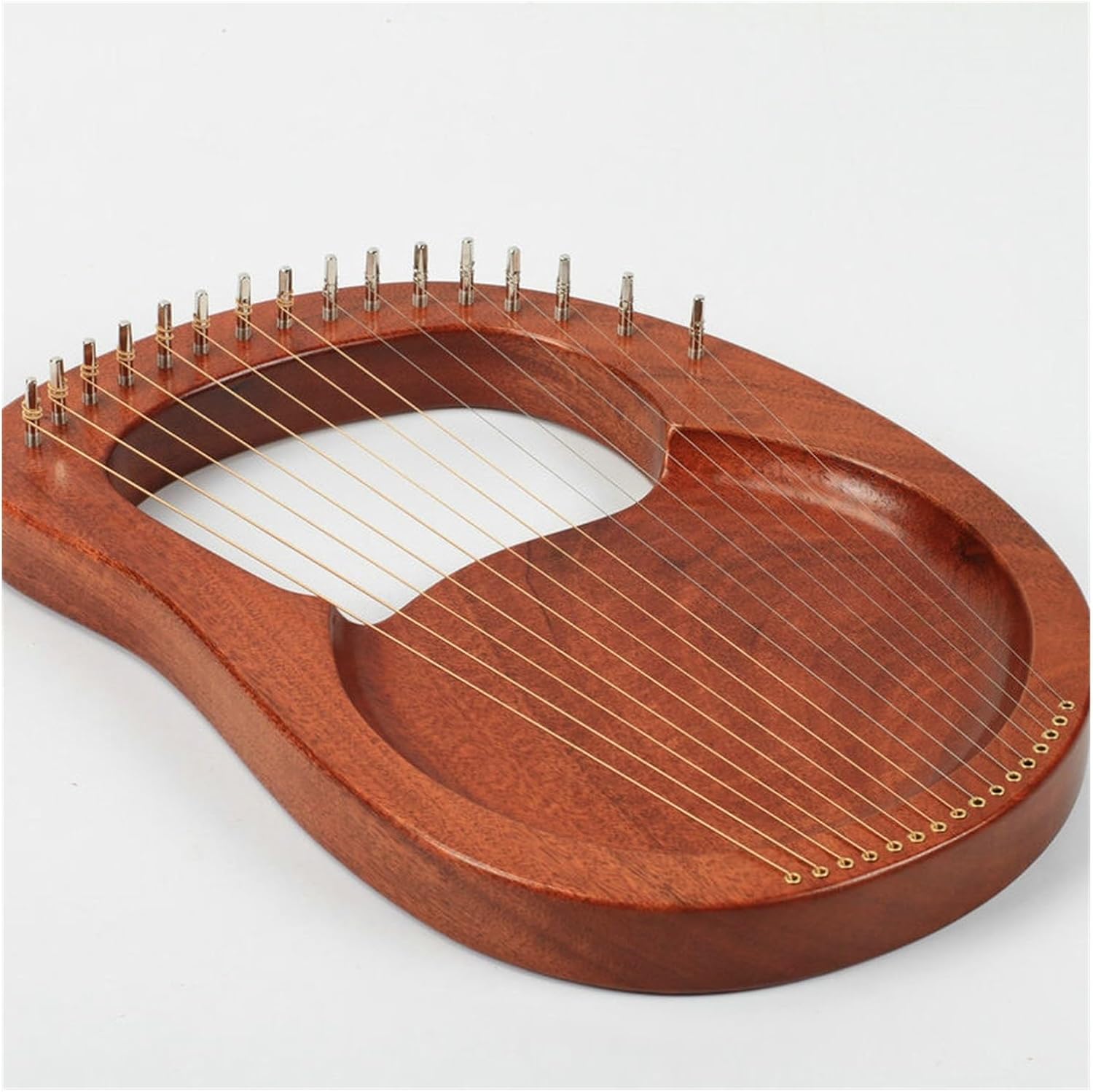 Lyre Harp Set Small Harp Is Simple And Easy To Learn. It Is A Niche Musical Instrument. Coffee-colored 16-string Harp