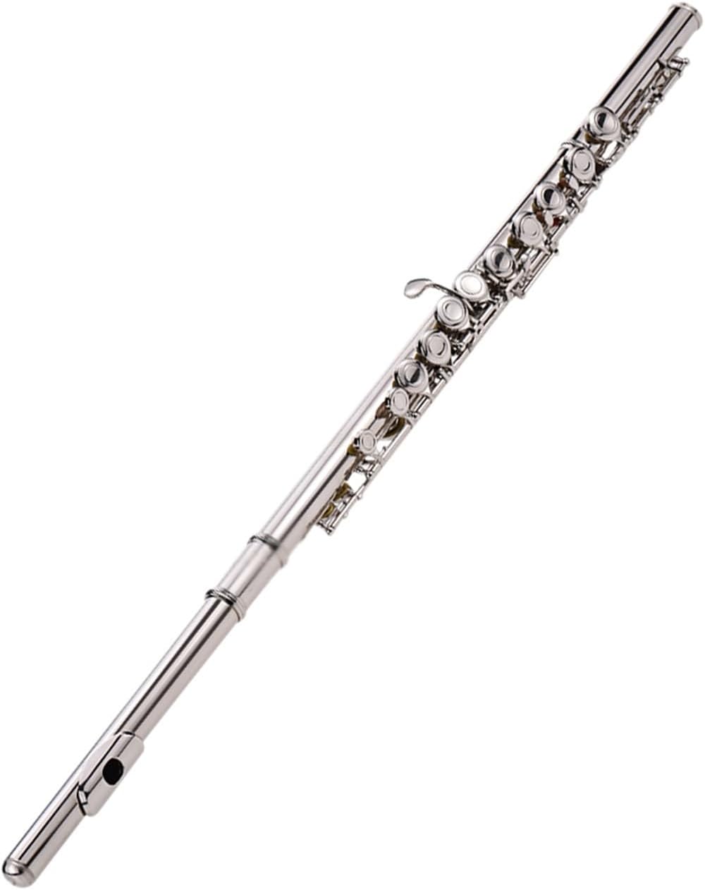 Flute Western Concert Flute Silver Plated 16 Holes C Key Cupronickel Woodwind Instrument with Flutes Musical Instruments