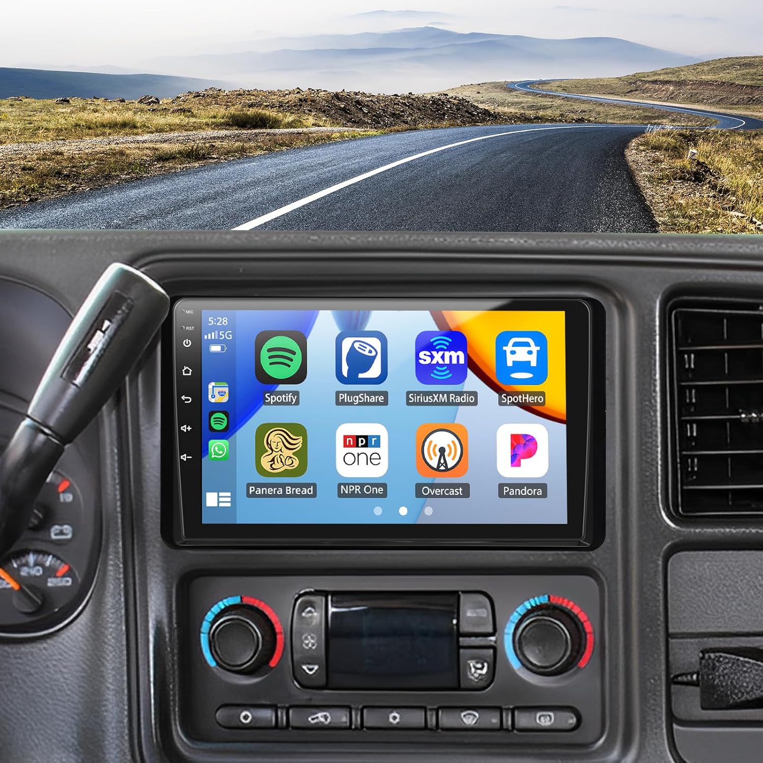 Car Stereo Radio Upgrade for 2003 2004 2005 2006 Chevrolet Chevy Silverado Impala Tahoe GMC Sierra Yukon, 7 Touch Screen Radio Android 13 with Wireless CarPlay/Android Auto GPS,Backup Camera, 2G+32G