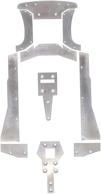 Metal Chassis Armor Protection Protector Skid Plate for ARRMA 1/7 Felony Infraction Limitless RC Car Upgrade Parts (Color : Silver)