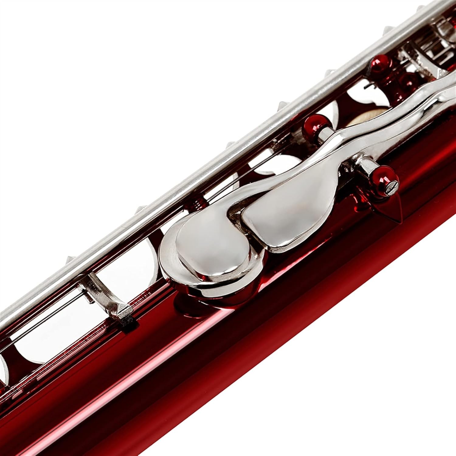 Flutes 16 Holes C Key Flute Cupronickel Red Transverse Flute Woodwind Instrument with Case